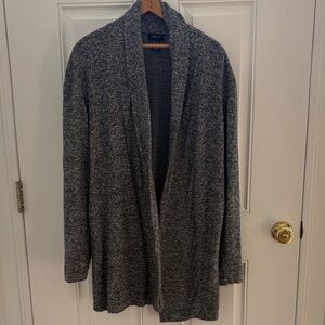 Forever 21 Men’s Shawl Collar Open Cardigan in Heather Gray